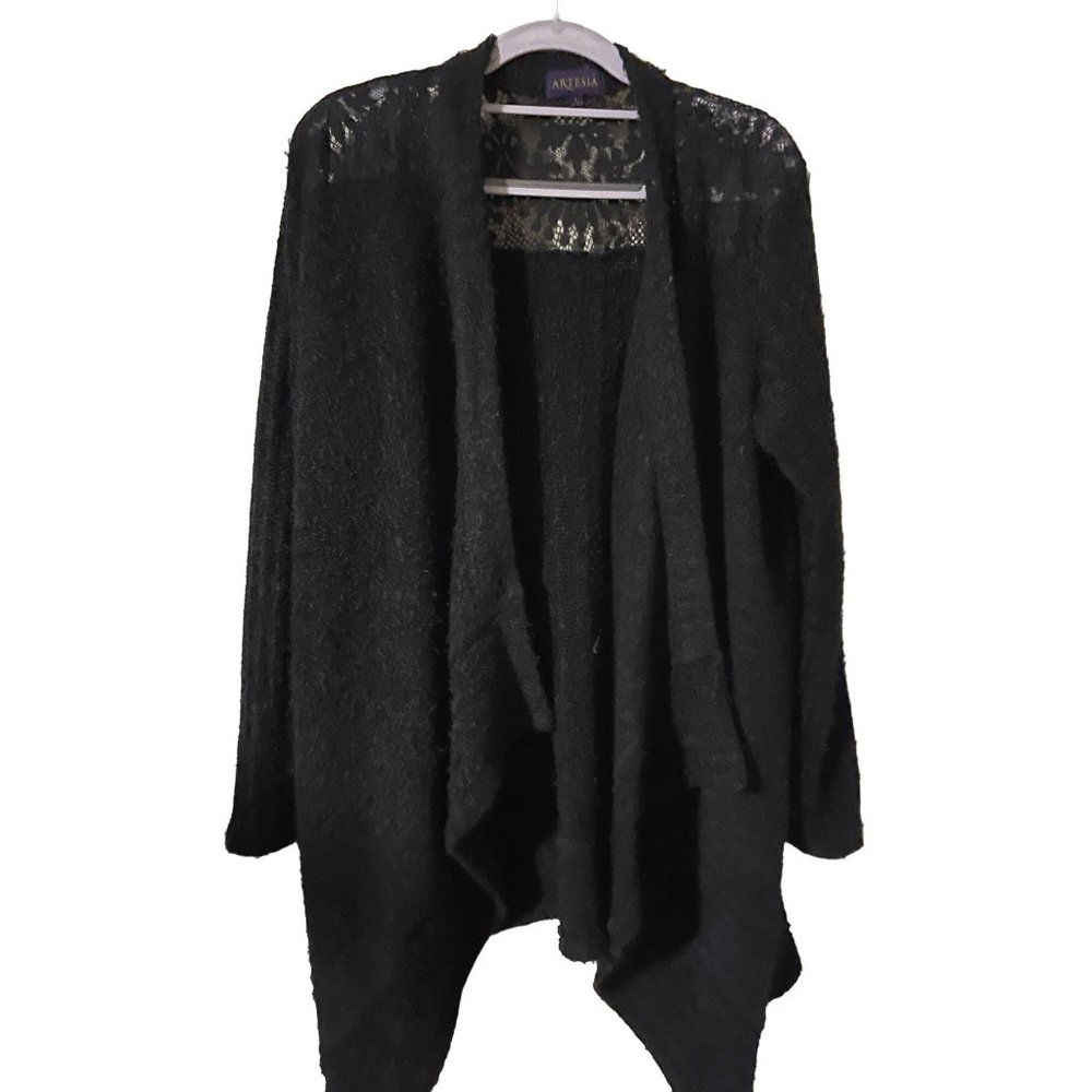 Artesia Cardigan size Large long line oversized cardigan‎ waterfall open